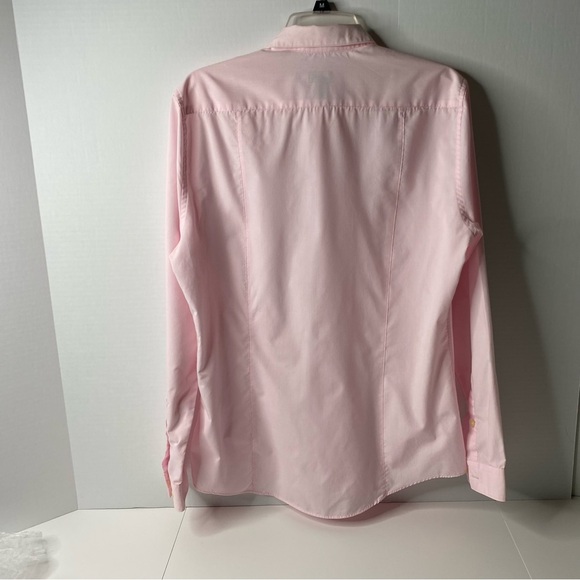 Men’s H&M Easy Iron Men’s Long Sleeve Button  Up Pink Shirt Size M - Picture 2 of 6